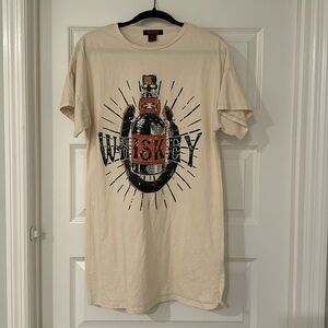 Only Worn Once- Rock & Roll Denim Brand- Women’s Whiskey T-Shirt Dress
